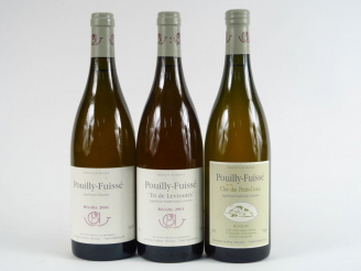 Vente aux enchères 3 BOUTEILLES POUILLY FUISSE 2001 : 1 'CLOS DES PETITS CROUX' - 1 'TRI 