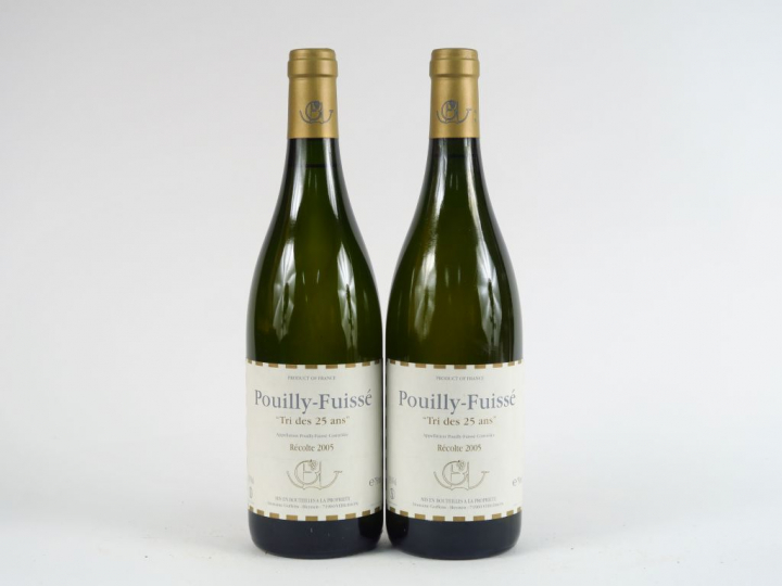 2 BOUTEILLES POUILLY FUISSE 'TRI DES 25 ANS' GUFFENS - 2005
