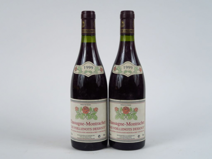 2 BOUTEILLES CHASSAGNE MONTRACHET 'LES VOILLENOTS DESSUS' G. BOUTON - 