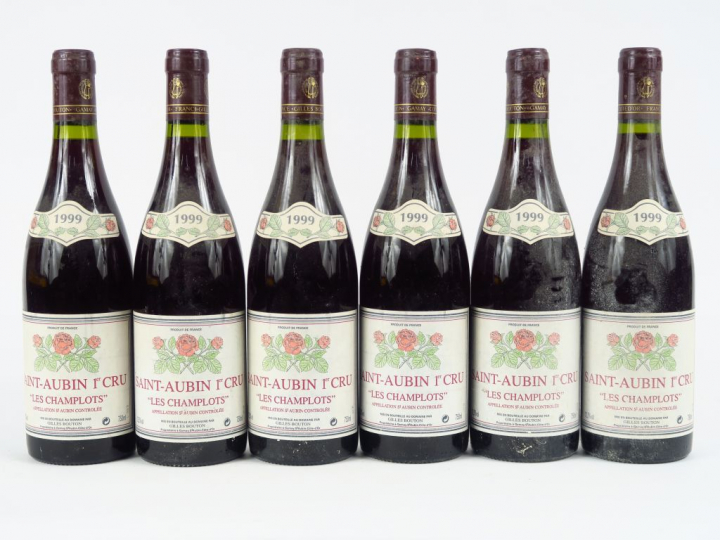 6 BOUTEILLES SAINT AUBIN 1er CRU 'LES CHAMPLOTS' G. BOUTON - 1999