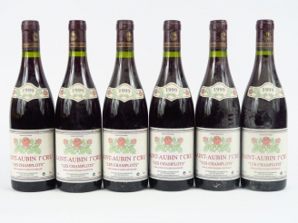 Vente aux enchères 6 BOUTEILLES SAINT AUBIN 1er CRU 'LES CHAMPLOTS' G. BOUTON - 1999