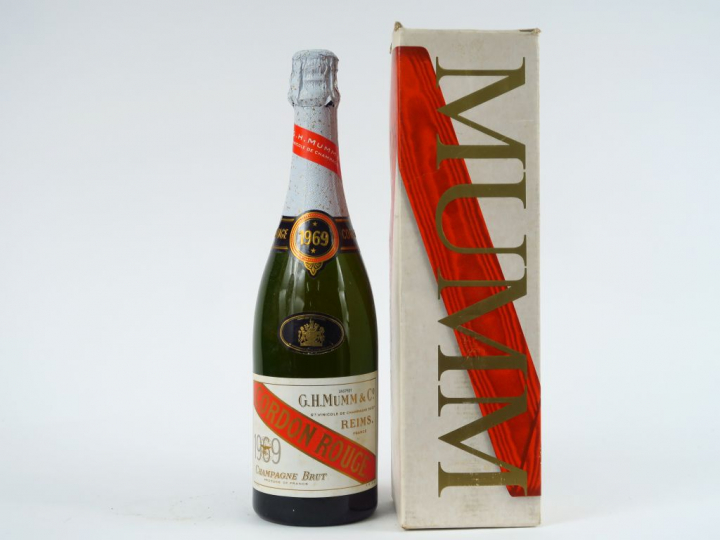 1 BOUTEILLE CHAMPAGNE MUMM 'CORDON ROUGE' - 1969 - COFFRET