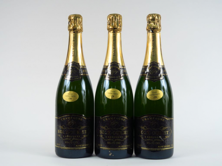 3 BOUTEILLES CHAMPAGNE EGLY OURIET BLANC DE NOIRS GC 'CUVEE VIEILLES V