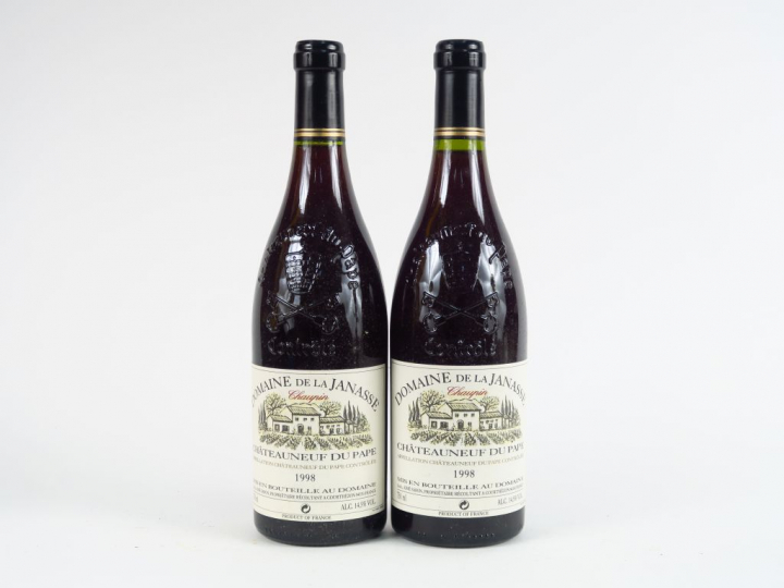 2 BOUTEILLES CHATEAUNEUF DU PAPE 'CHAUPIN' DOMAINE DE LA JANASSE - 199