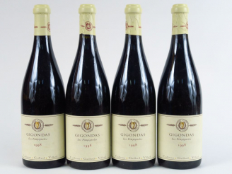 Vente aux enchères 4 BOUTEILLES GIGONDAS 'LES PIMPIGNOLES' VINS DE VIENNE - 1998