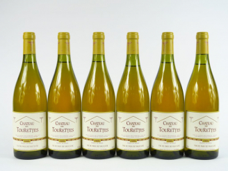 Vente aux enchères 6 BOUTEILLES CHÂTEAU DES TOURETTES VAUCLUSE GUFFENS - 1999