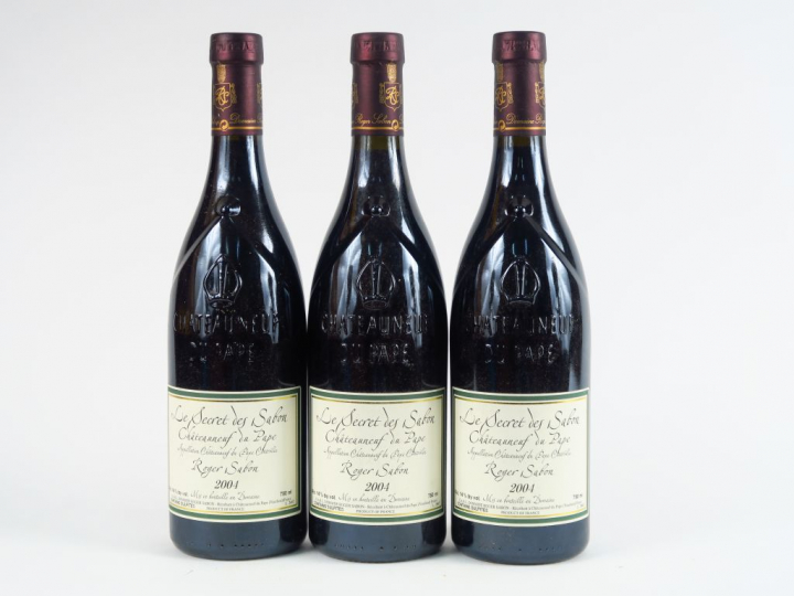 3 BOUTEILLES CHATEAUNEUF DU PAPE 'LE SECRET DES SABON' R. SABON - 2004
