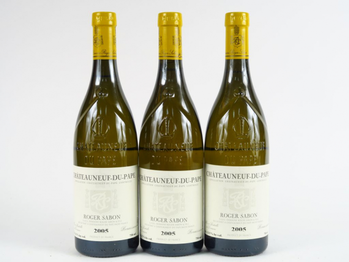 3 BOUTEILLES CHATEAUNEUF DU PAPE BLANC 'RENAISSANCE' R. SABON - 2005
