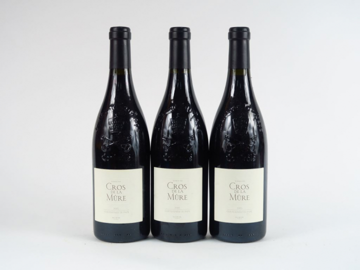 3 BOUTEILLES CHATEAUNEUF DU PAPE DOMAINE CROS DE LA MURE E. MICHEL - 2