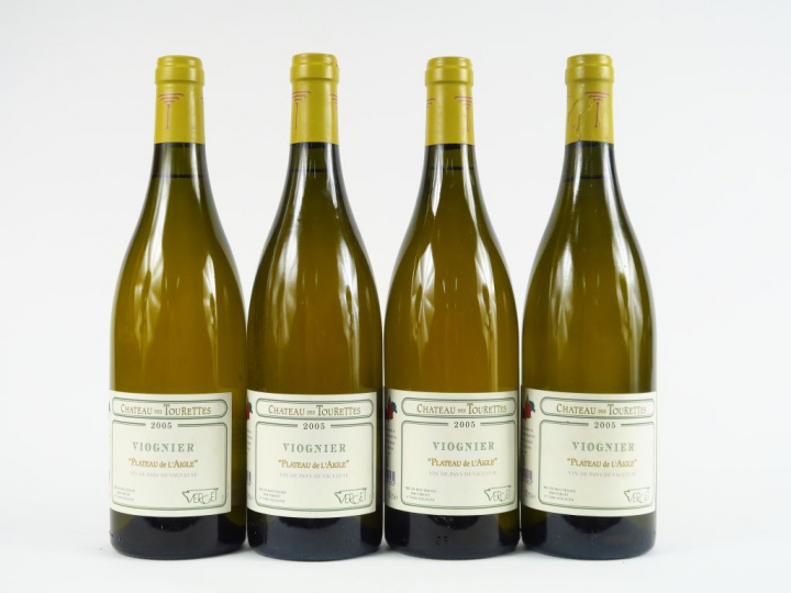 4 BOUTEILLES CHÂTEAU DES TOURETTES 'PLATEAU DE l'AIGLE' VIOGNIER VERGE