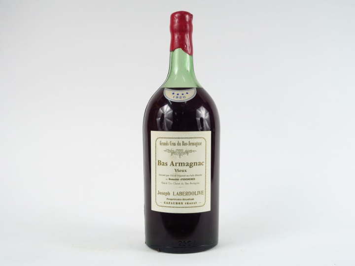 1 MAGNUM BAS ARMAGNAC J. LABERDOLIVE - 1920 - Rebouché et reciré par u