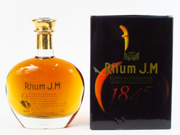 1 BOUTEILLE RHUM J.M. 'CUVEE DU FONDATEUR' 48,2 ° - COFFRET