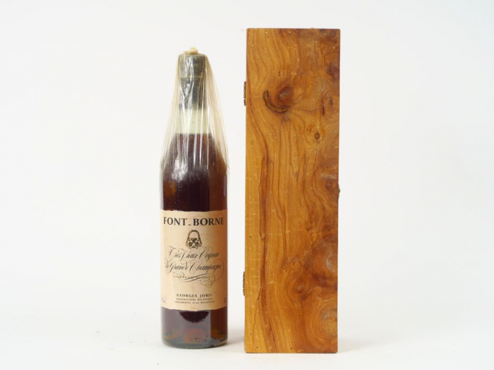 1 BOUTEILLE TRES VIEUX COGNAC DE GRANDE CHAMPAGNE FONT BORNE G. JOBIT 