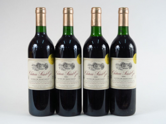 Vente aux enchères 4 BOUTEILLES CHÂTEAU DE SAINT GO CÔTES DE SAINT MONT - 1990 - 2 BG/1 L