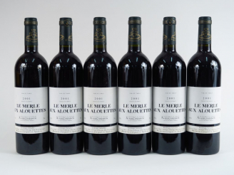 Vente aux enchères 6 BOUTEILLES LE MERLE AUX ALOUETTES A. CHABANON - 2001