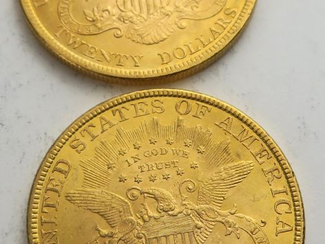 2 pièces de 20 Dollars or 1895. Frais acheteur 5 % TTC