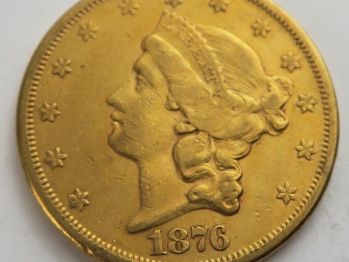 1 pièce de 20 dollars or 1876 S. Frais acheteur 20 % TTC