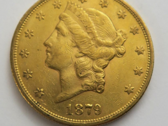 Vente aux enchères 1 pièce de 20 dollars or 1879 S. Frais acheteur 20 % TTC
