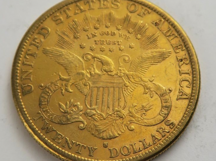 1 pièce de 20 dollars or 1889 S. Frais acheteur 20 % TTC