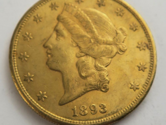Vente aux enchères 1 pièce de 20 dollars or 1893 S. Frais acheteur 20 % TTC