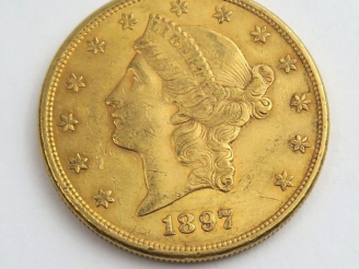 Vente aux enchères 1 pièce de 20 dollars or 1897 S. Frais acheteur 20 % TTC