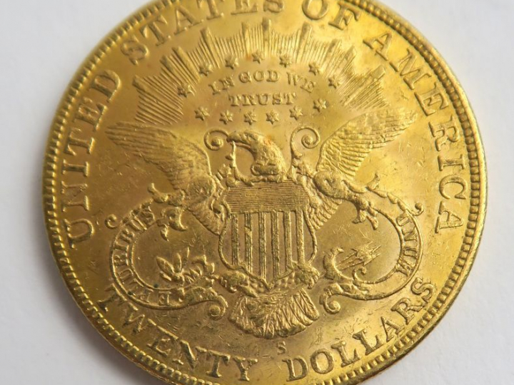 1 pièce de 20 dollars or 1902 S. Frais acheteur 20 % TTC