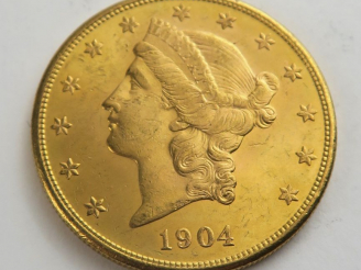 Vente aux enchères 1 pièce de 20 dollars or 1904 S. Frais acheteur 20 % TTC