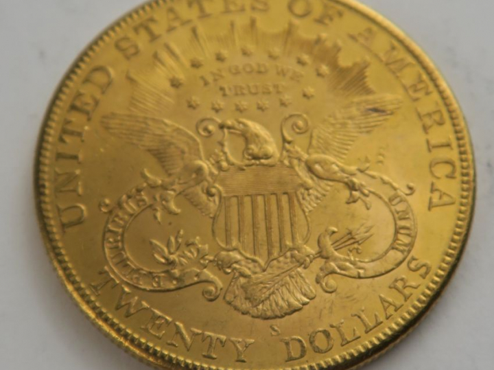 1 pièce de 20 dollars or 1904 S. Frais acheteur 20 % TTC