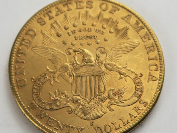 1 pièce de 20 dollars or 1905 S. Frais acheteur 20 % TTC