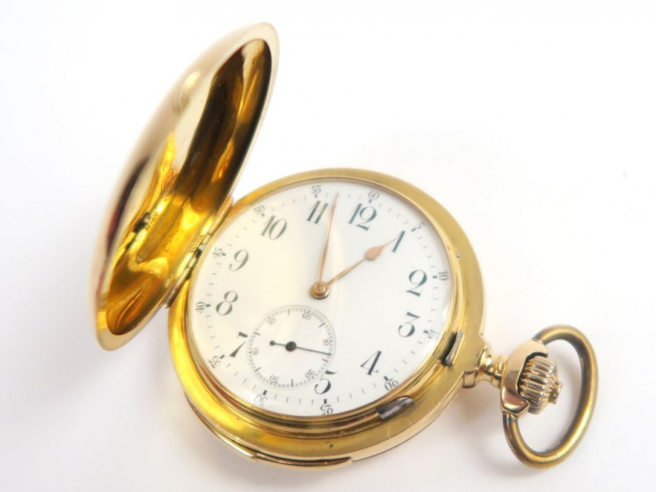 Montre de gousset en or. Poids tel : 131 g