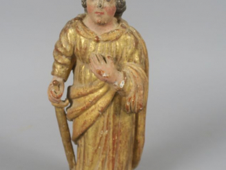 Vente aux enchères Sculpture fin XVIIIème - début XIXème en bois sculpté, doré et polycho