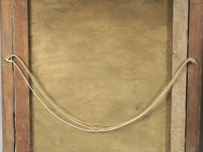 Ecole française XVIIème.  "Bouquet de fleurs dans un vase". Huile sur 