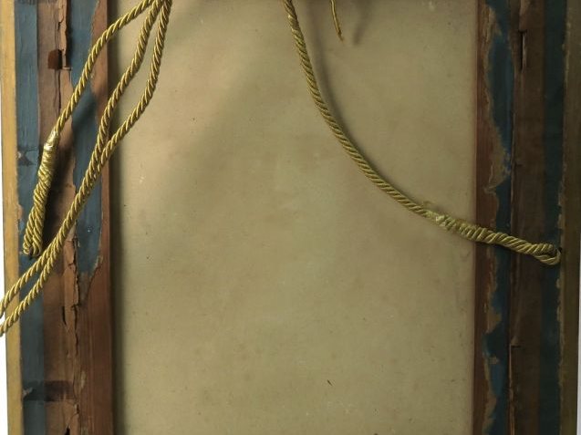 Ecole française début XIXème "Portrait de femme au ruban bleu" Pastel.