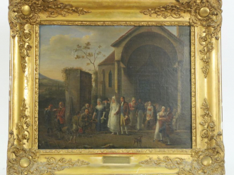Vente aux enchères Nicolas Antoine BRUN ( Beauvais vers 1770 - ? après 1819). "L'accordée