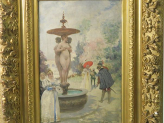 Vente aux enchères Jules GARNIER "Au milieu de la basse court estoit une fontaine magnifi