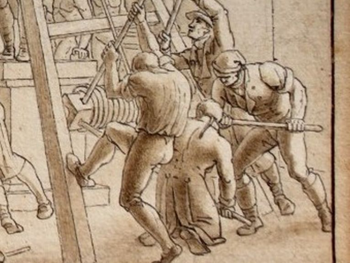 Benjamin ZIX (1772-1811) "Enlèvement des sculptures du musée Cassel, a