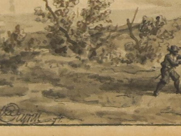 Louis-Philippe CREPIN (1772-1851) "Le passage du bac à Travemünde (por