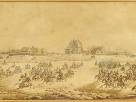 Benjamin ZIX (1772-1811) "La bataille de Golymin en Pologne, le 26 déc