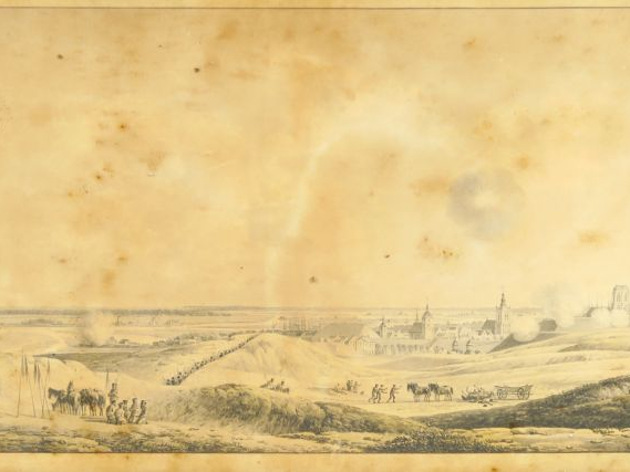 Attribué à Louis-Pierre BALTARD (1764-1846) "Siège de Dantzig, mai 180