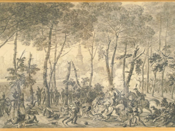 Nicolas-Antoine TAUNAY (1755-1830) "Combat de Wexelmunde le 15 mai 180