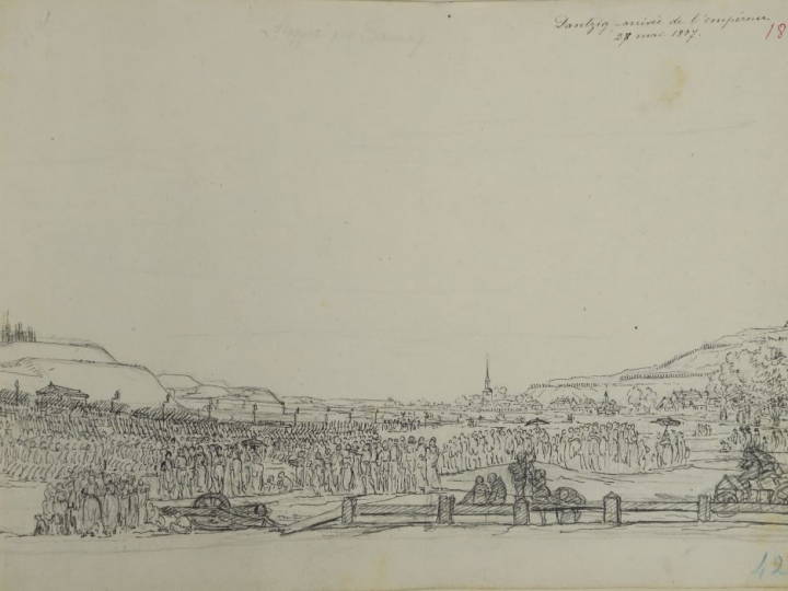 Benjamin ZIX (1772-1811) Album contenant 25 dessins exécutés pendant l