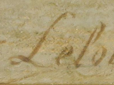 A. LELOIR  "La demande" Huile sur toile. Signée en bas à gauche. 46 x 