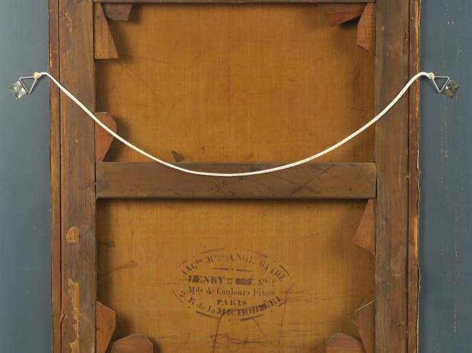 A. LELOIR  "La demande" Huile sur toile. Signée en bas à gauche. 46 x 