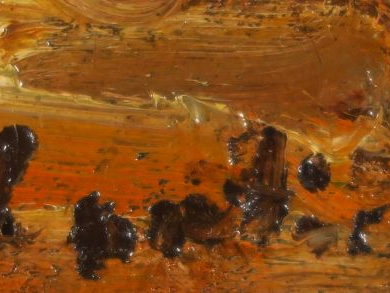 Adolphe MONTICELLI  "Les deux compagnons" Huile sur panneau. Signée en