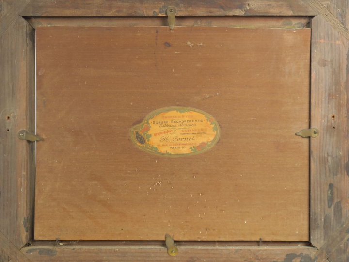 Félix PLANQUETTE  "Fermière menant sa vache à l'étable" Huile sur pann