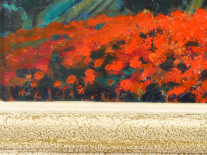 André VERDILHAN  "La montagne Sainte Victoire" Huile sur toile. Signée