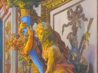 Vente aux enchères Cécile Patrice BONNET  "Le théâtre de Marie-Antoinette à Trianon" Huil