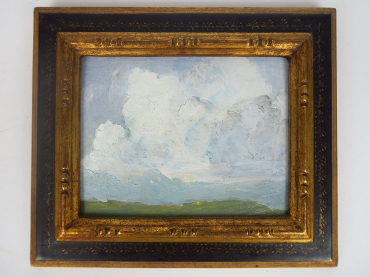 Cécile Patrice BONNET  "Marines" Trois huiles sur panneau. Non signées