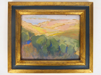 Vente aux enchères Cécile Patrice BONNET  "Paysages cotiers" Huiles sur panneau.  Non sig