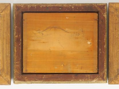 Cécile Patrice BONNET  "Paysages" Trois huiles sur panneau. Non signée